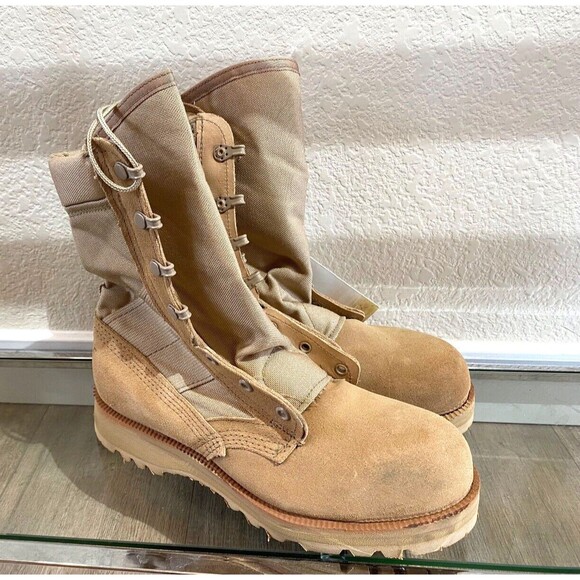 Belleville 220 DES ST Hot Weather Tan Steel Toe Boots Mens Size 5 REG NEW main image 7